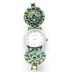 Zuni Turquoise Dotted Women's Watch - Wayne Johnson Sr.