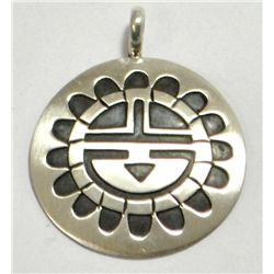 Navajo Sun Face Sterling Silver Pendant - Stanley Gene