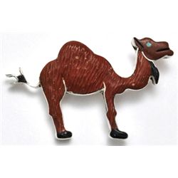 Zuni Pipestone Camel Pendant & Pin - Valerie Comosona