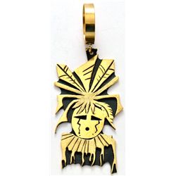 Navajo Brass Kachina Pendant - Melvin Begay