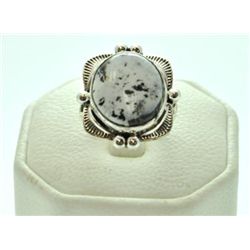 Navajo White Buffalo Sterling Silver Women's Ring - Mary Ann Spencer