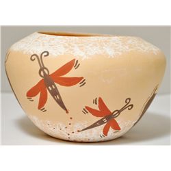 Zuni Four Butterfly and Two Deer Pottery - Tara Edaakie