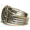 Image 3 : Old Pawn Navajo Spider Web Kingman Turquoise Sterling Silver Cuff Bracelet - Kirk Smith