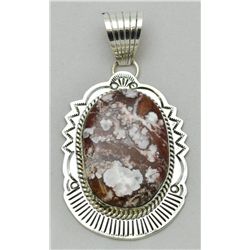 Navajo Wild Horse Large Sterling Silver Pendant - Mary Ann Spencer