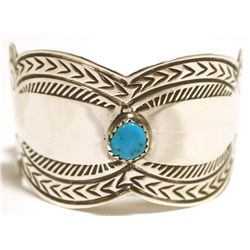 Navajo Turquoise Sterling Silver Hair Barrette - Joann Silver