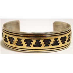 Navajo 12k Gold Fill over Sterling Silver Cuff Bracelet - Tommy Singer