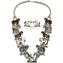 Zuni Horse Necklace & Earrings Set - Carlene Leekity