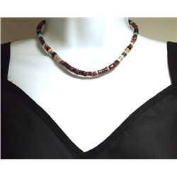 Navajo Spiny Oyster & Multi-Stone Necklace - Tommy Singer