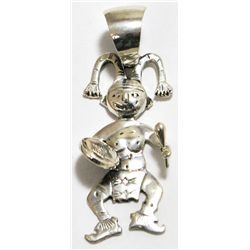 Old Pawn Sterling Silver Clown Dancer Pendant - JT