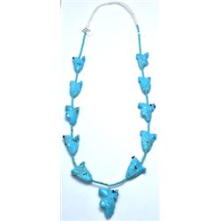 Zuni Turquoise 3 Direction Fetish Necklace - Ben Livingston