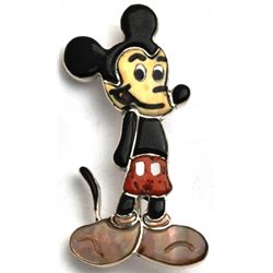 Zuni Mickey Mouse Pendant & Pin - Andrea Shirley