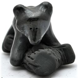 Santa Clara Black Pottery Bear - Paul & Dorothy Gutierrez