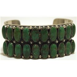 Old Pawn Navajo Emerald Valley Turquoise Sterling Silver Cuff Bracelet - Kirk Smith