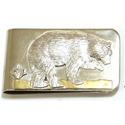 Navajo Sterling Silver Bear Money Clip - Betty Thomas