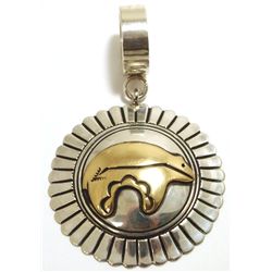 Navajo 12k Gold Fill over Sterling Silver Bear Pendant - Tommy Singer