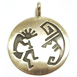 Navajo Sterling Silver Kokopelli Pendant - Stanley Gene