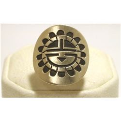 Navajo Sterling Silver Sun Face Women's Ring - Stanley Gene