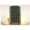 Image 1 : Zuni Turquoise Dots Sterling Silver Women's Ring - Sam Haloo