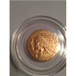 1909-D $5 GOLD INDIAN HEAD, XF