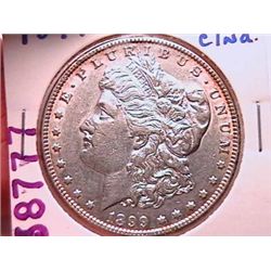 1899 Morgan Dollar AU50 Key Date, Only 330,000 Minted