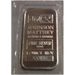 TWO 1 OZ .999 PURE SILVER JOHNSON MATTHEY BARS