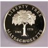 Image 1 : 1620 Pilgrim 1765-1775 Liberty Tree Massachusetts 1 Ounce .925 Silver Commemorative