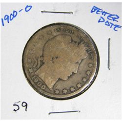 Better Date 1900-O Barber Liberty Head Half Dollar