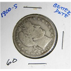 Better Date 1900-S Barber Liberty Head Half Dollar