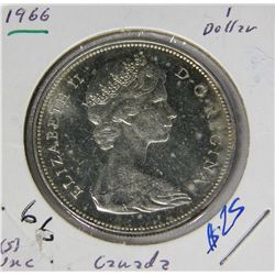 1966 Canadian .800 Silver Dollar BU