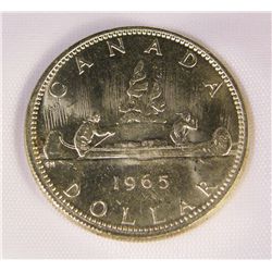 1965 'Blunt 5' Canadian .800 Silver Dollar BU