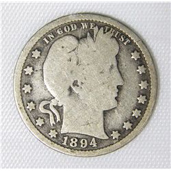 1894 Barber Liberty Head Quarter