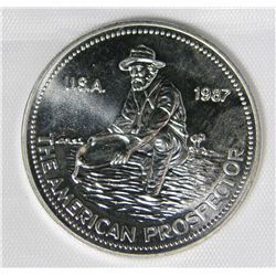 1987 Engelhard American Prospector 1 Troy Ounce .999 Silver