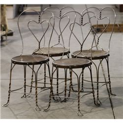 Wrought Iron Ice Cream Parlor Chairs