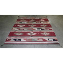 "Diamante Rojo" Navajo Kilim Rug