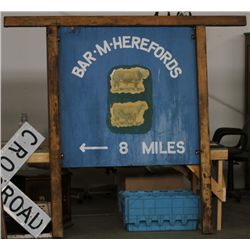 Bar-M-Herefords Montana Sign