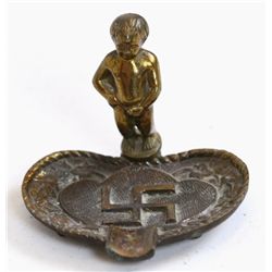Manneken Pis Belgian Sculpture over Nazi Ash Tray