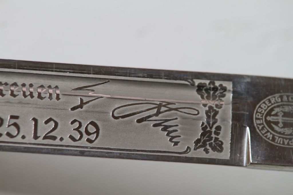 Leibstandarte Ceremonial Engaved Bayonet
