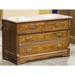 Antique Marble Top Maple Dresser