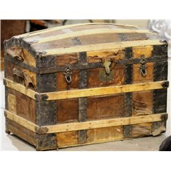 Antique Humpback Steamer Trunk