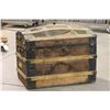 Image 7 : Antique Humpback Steamer Trunk