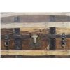 Image 8 : Antique Humpback Steamer Trunk