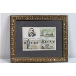 Missoula, Montana 1882 Hand Colored Print