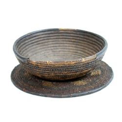 Antique Hopi Indian Basket and Basket Tray