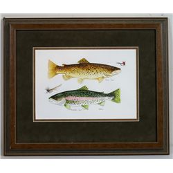 Rainbow & Brown Trout Original Art
