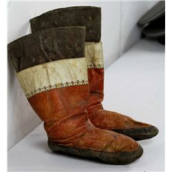 Native American Elk Skin Moccasin Boots