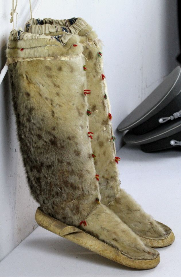 Inuit Eskimo Leopard Seal Skin Mukluks