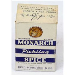 Monarch Pickling Spice Paper Label Box