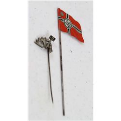 NSBO and Nazi War Flag Hat Pins