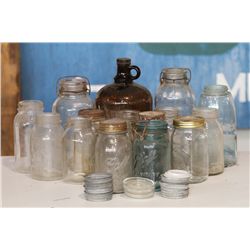 Collection of Mason Jars and Lids