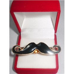 7CTW FASHIONABLE BLACK MUSTACHE BRASS ADJUSTABLE CONNEC